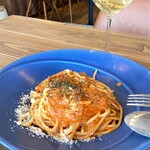 Trattoria il pozzo　 - 京作味噌のクリーミィボロネーゼ。テイクアウト可。（明石こうじやさんのお味噌使用）