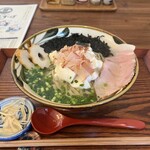 Uminomieru Okinawa Soba Ten Chibaru Su-Ba - おぼろ海苔すば＋肉増し(1枚)