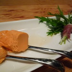 農家の台所 - パプリカのムース、篠宮さんの千筋京水菜を巻いたパルマ産生ハム