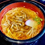 手延白石温麺 光庵 - なめこおろしうーめん　1100円