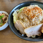 ラーメン いっこく - チャーシューご飯@370円&まぜそば@950円