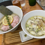 ユナイテッド ヌードル アメノオト - 昆布水つけ麺（塩）1000円