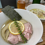 ユナイテッド ヌードル アメノオト - 昆布水つけ麺（塩）1000円