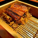 そば処 南郷 - 竹の簀子で蒸されて餅米もモチモチ♪