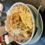 Ramen Niton - 豚そば肉二枚　大盛り、野菜増し、脂マシ、ニンニク増し