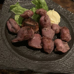 魚酔 - 砂肝の塩焼き