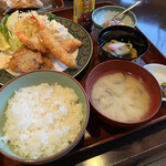 きくち 旬彩・味心 - 料理写真:あじとえびのフライ定食（¥1700）