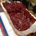 もつ焼 まるい - レバ刺で食べたい。。
