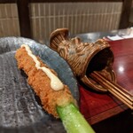 Kushiageya Kushi Yoshi - アスパラガス肉巻き