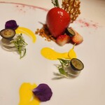 銀座 フレンチ Sublime Premium - ホワイトチョコ イチゴのムース