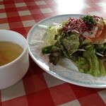 ウエストハウス - パスタランチコース☆スープとサラダ