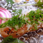 French Hana - (ノ∇≦❤)サーモンのステーキですよね(’13.7月にて)