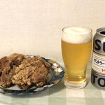 幸楽苑のからあげ家 - 料理写真:からあげでサントリートリプル生をゴクゴク!