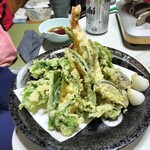 食事処やはぎ - 天ぷらの盛り合わせ1100円