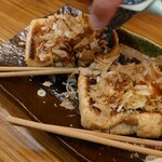 割烹 魚仙 - 栃尾の油揚げ