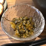 Nanahoshi dou - 赤星定食の高菜アップ