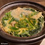 火no山 - 牡蠣と菜花の小鍋立