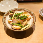 東麻布 天本 - 豊浜あさりに行者ニンニク