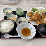 Tatsu Zen - 日替わり定食（鶏天、魚のフライなど） 800円