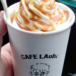 Cafe LAube - キャラメル・ラテHOT、ポイントカードを使用して無料
