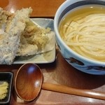 讃歌うどん はんげしょう - ひやひや500円＋鶏天ぷら210円　※2013年8月