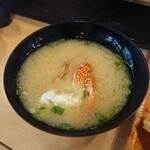 玄海寿司 本店 - ランチメニューに付くカニ汁