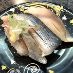 Heiroku Sushi - 光三種盛り（税込176円）