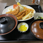 角屋食堂 - エビフライ定食@1200
