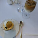 ジランドール - レモンクリーム、柚子のジュレとライムソルベ・ヘーゼルナッツのフィナンシェ