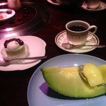 游玄亭 - マスクメロンと抹茶ムース