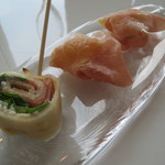 サーラ アマービレ - 3種類のハムとピアディーナ、ニョッコ・フリット1