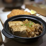 米ル 土鍋ごはんとお万菜 - ◆肉豆腐・・すきやき風のお味付けもよく、お豆腐や玉葱によくお味が浸みていて美味しい。