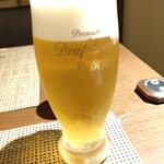 大宮 焼鳥 鳥匠 いしい - 生ビール。