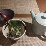 大宮 焼鳥 鳥匠 いしい - 鳥なめろう茶漬け。