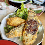 Kai’s Kitchen - 普段あまり魚のフライはそれほど興味ないけれど…
      この3つ(ミノカサゴ、カマス、ムツ)のフライがまた凄く美味しい。