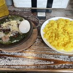 ヨゴロウ - チキン　ホウレンソウ　大盛り　トッピングチーズ+半熟卵　1,300円