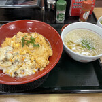 なか卯 - あさりくりーむ親子丼　小ハイカラうどんセット800円