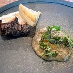 マルタ - タラの芽ベースのソースにたけのこ