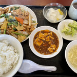 竜安 - 料理写真:Ｅランチ　豚肉と青菜炒め定食　920円
