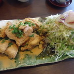ゆうがた - ランチ）鶏もも肉の竜田揚げ粉醤油かけ