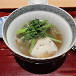 銀座 しのはら - 鍋　クレソンとじゅんさいが新鮮