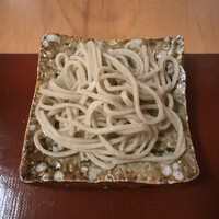 蕎麦おさめ - 乗鞍岳の在来種、ふんわり甘味があります。初めはお塩で