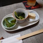 蟻・家 - 胡麻和え・お浸し・厚揚げ豆腐