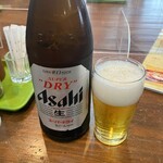 七越茶屋 - 瓶ビール中アサヒ