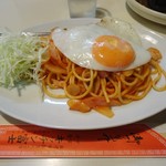 キッチン富士 - 「フラエッグスパゲティー」680円也。税込。