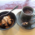 ステーキハウス 秀 - デザート（黒蜜わらびもち）とドリンク　2023.5