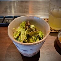 くずし鉄板 あばぐら 神田店 - ワサビ菜のサラダ