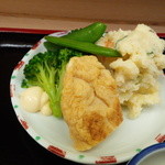 季節料理 魚竹 - 玉子焼＆ポテサラ＆ブロッコリー
