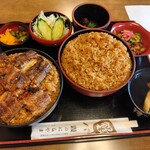 鰻のにしやま - うな丼上（ご飯の大盛り）たれご飯ときも焼