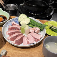 博多 鴨すき 鴨しゃぶ なかもぐろ - 鴨すき御膳（2400円）